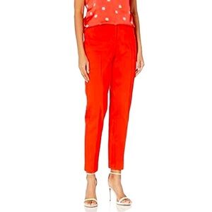 Anne Klein Designer Sz 4 Tailored Cotton Ankle Pants With Hand Pockets EUC